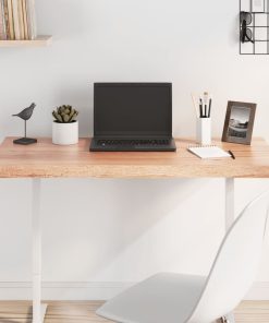 vidaXL Tablero mesa madera tratada borde natural marrón 100x40x(2-4)cm