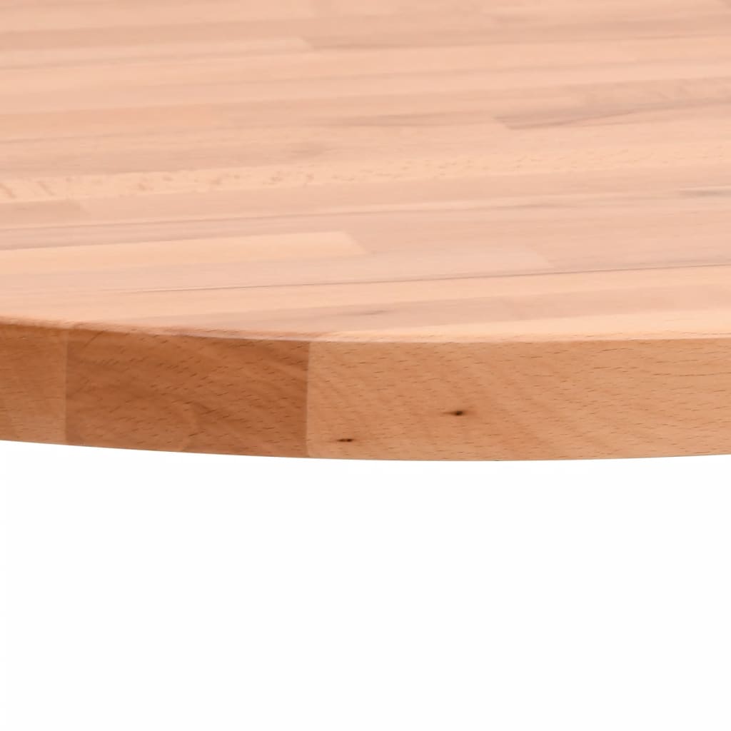 vidaXL Tablero redondo de madera maciza de haya Ø50x2,5 cm - Image 3