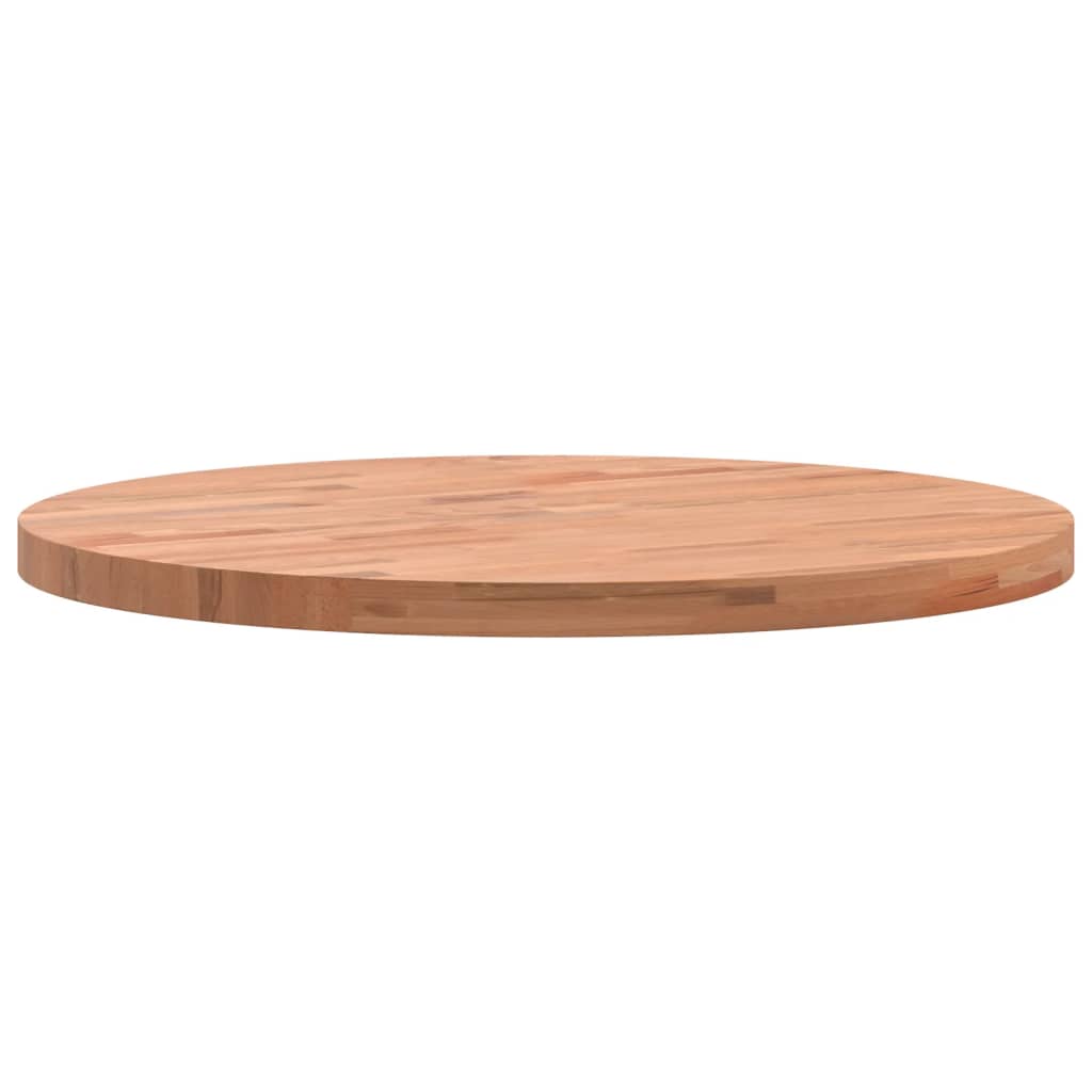 vidaXL Tablero redondo de madera maciza de haya Ø50x2,5 cm - Image 6