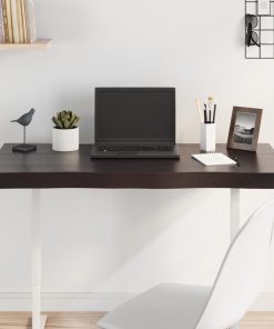 vidaXL Tablero mesa madera tratada borde vivo marrón 100x40x(2-6) cm