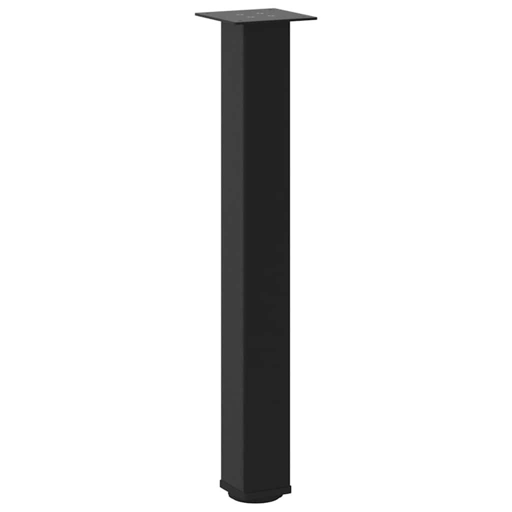 vidaXL Patas para consola (4 unidades), color negro, 72-74 cm, acero - Image 4