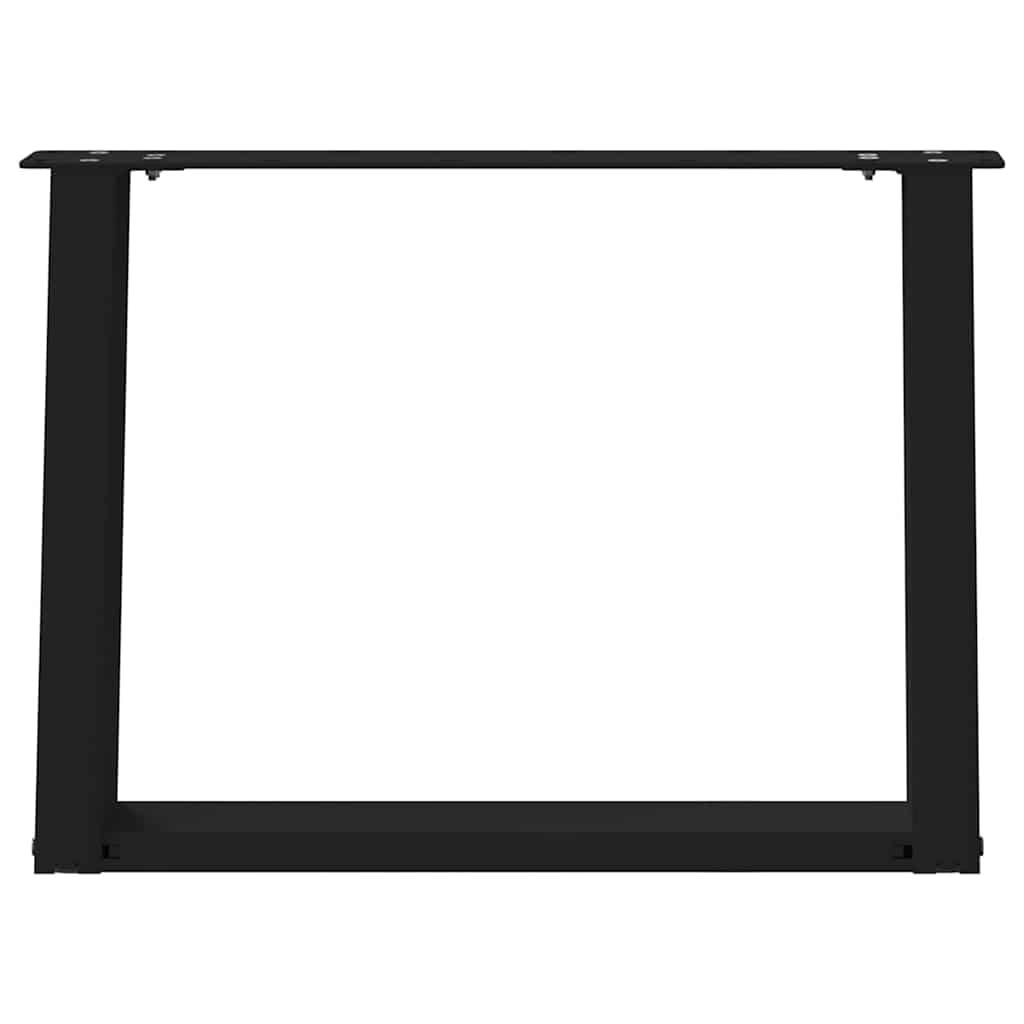 vidaXL Patas para mesa de centro en forma de U (2 unidades), color negro, 70 x (42-43) cm, acero - Image 5