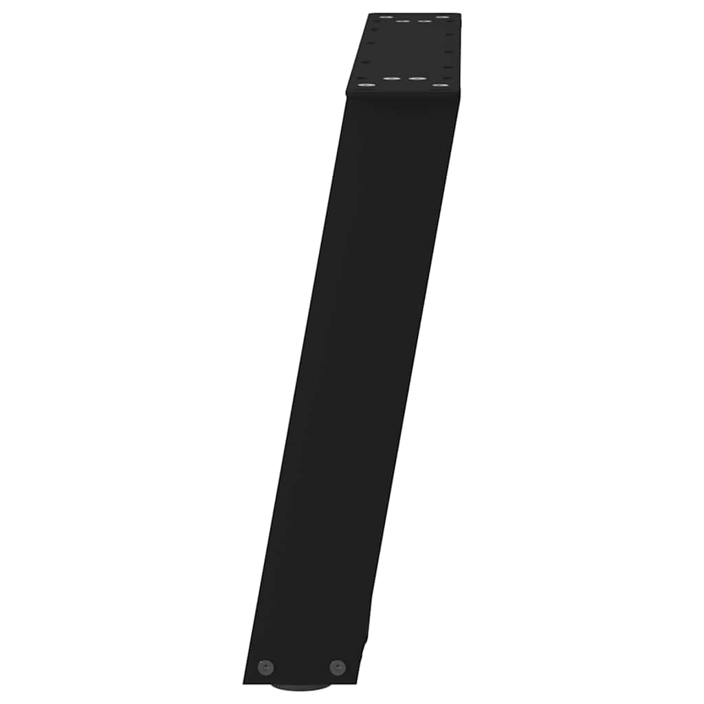 vidaXL Patas para mesa de centro en forma de U (2 unidades), color negro, 70 x (42-43) cm, acero - Image 6