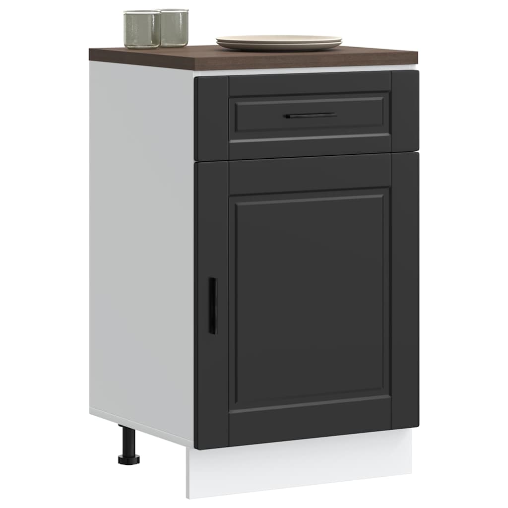 vidaXL Mueble bajo de cocina Porto madera contrachapada negro