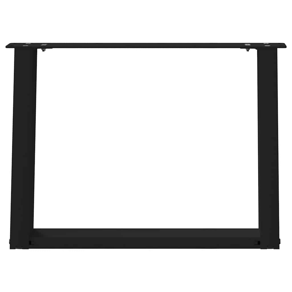 vidaXL Patas para mesa de centro en forma de U (2 unidades), color negro, 60 x (42-43) cm, acero - Image 5