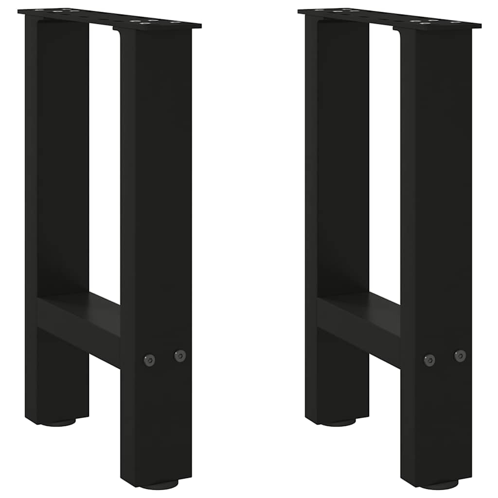 vidaXL Patas para mesa de centro negras (2 unidades, 38 x 42-43 cm, acero)