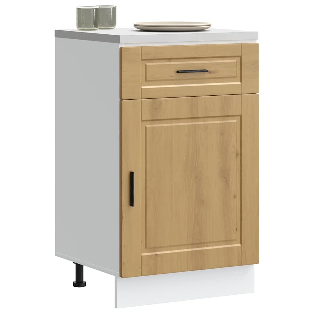 vidaXL Mueble bajo de cocina porto roble artesano madera reconstituida