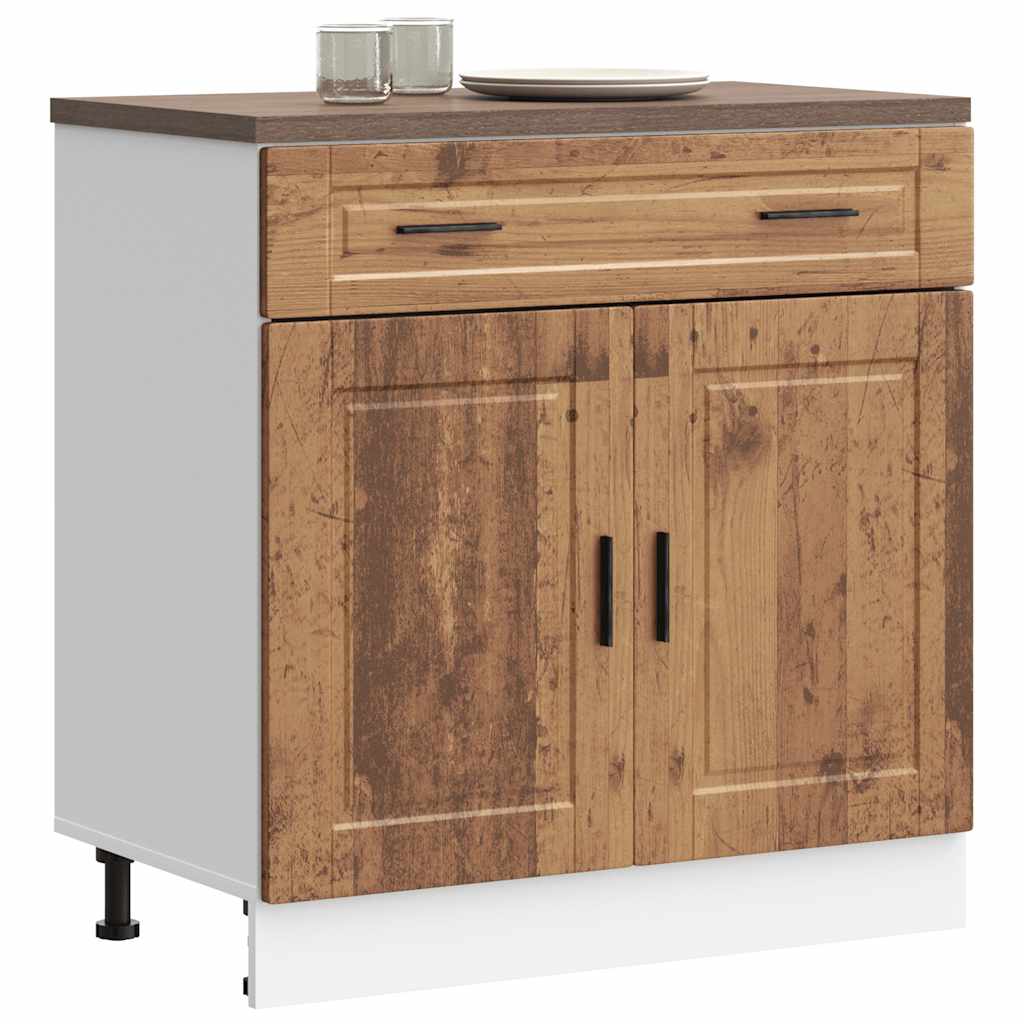 vidaXL Mueble bajo de cocina porto madera vieja madera reconstituida