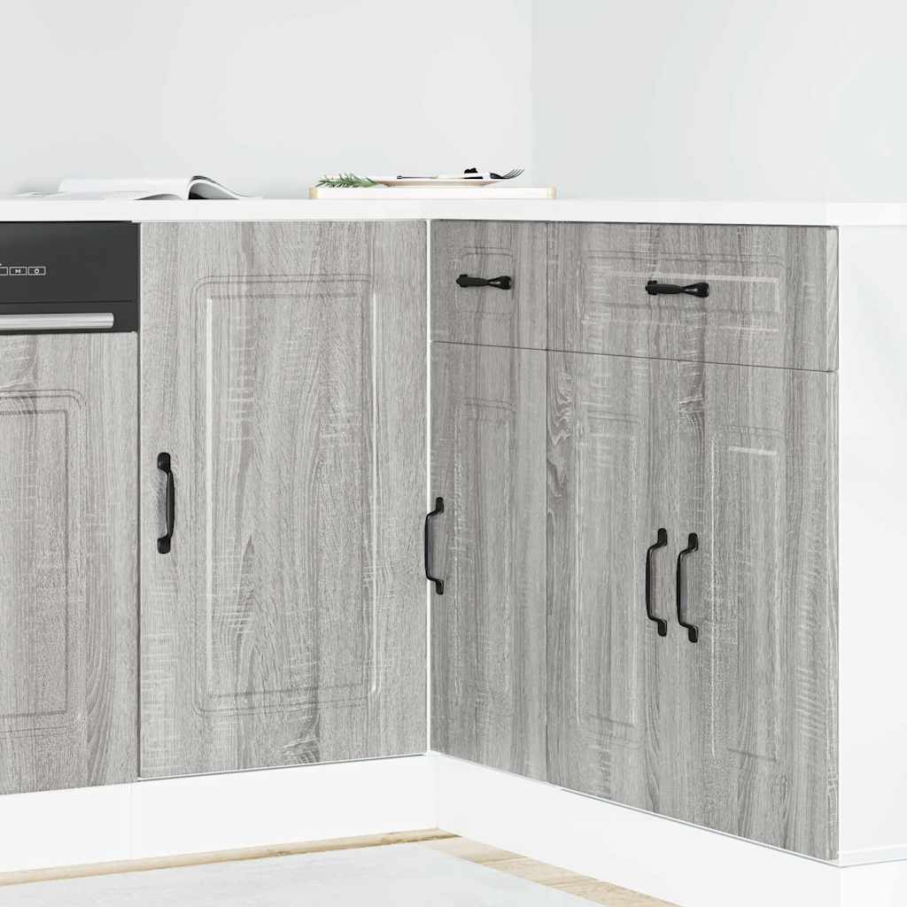 vidaXL Mueble bajo de cocina Kalmar gris sonoma madera de ingeniería