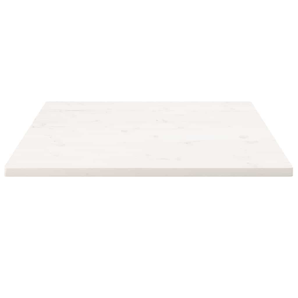 vidaXL Tablero de mesa cuadrado madera maciza pino blanco 70x70x2,5 cm - Image 3