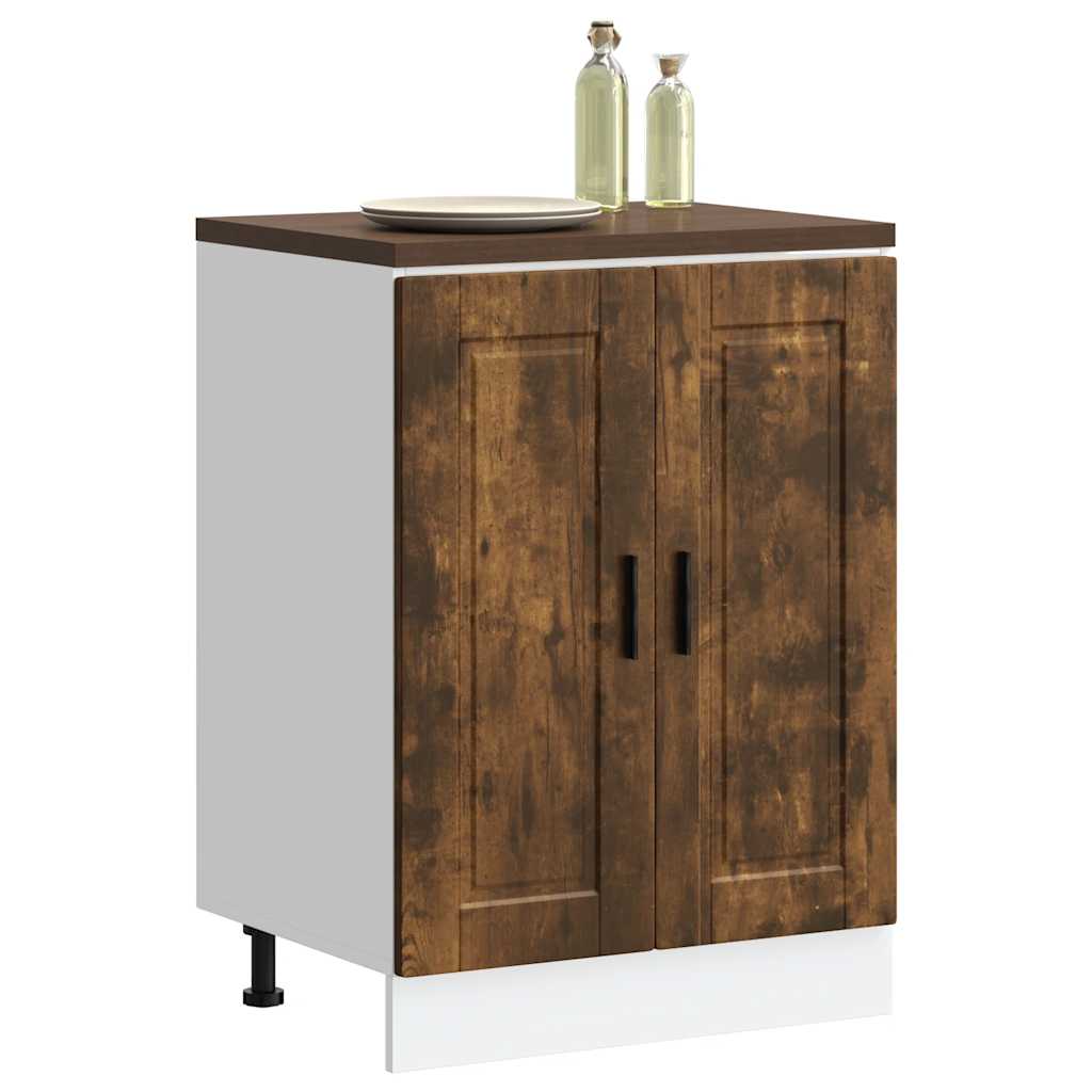 vidaXL Mueble bajo de cocina porto roble ahumado madera reconstituida
