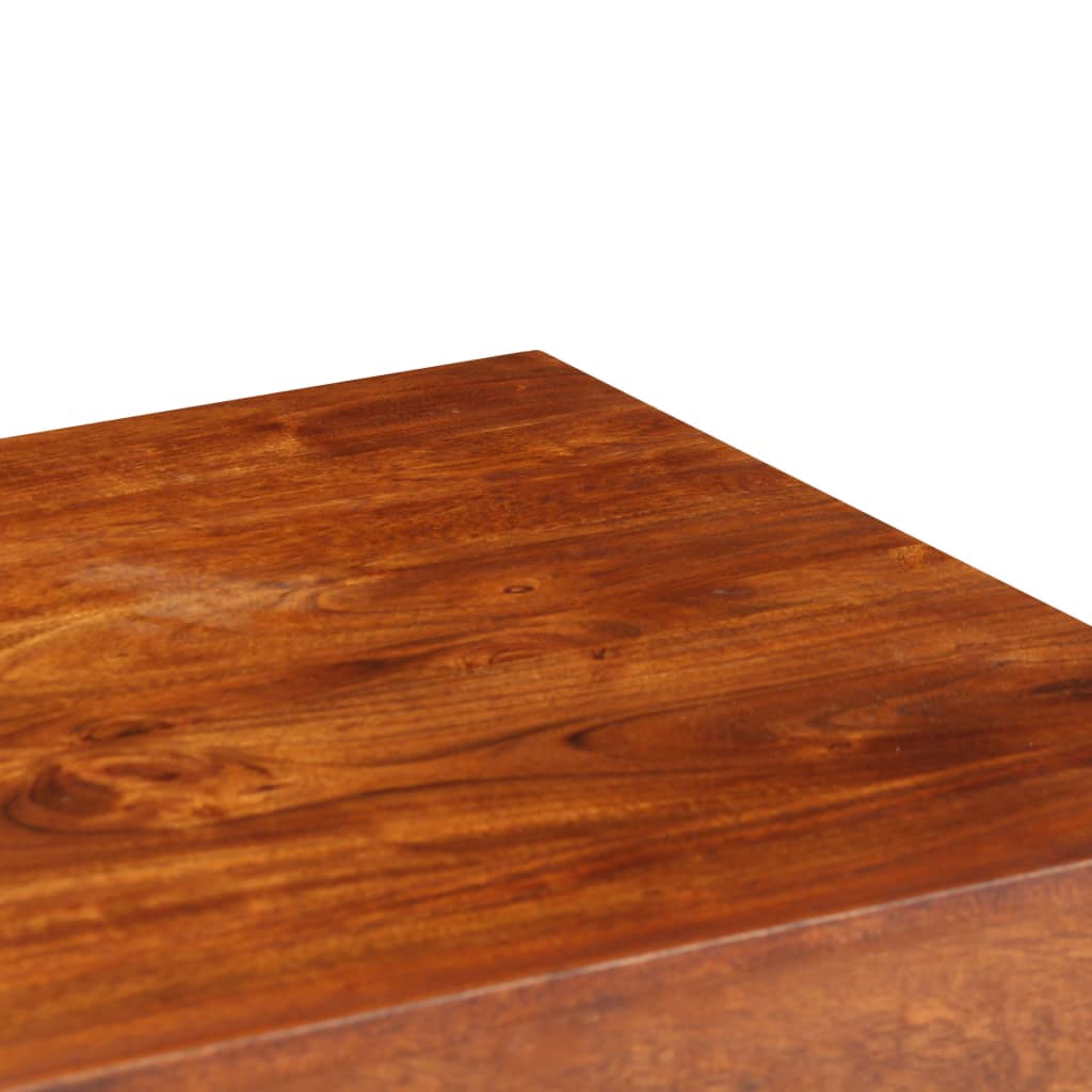 vidaXL Escritorio de madera maciza de acacia acabado miel 110x50x76 cm - Image 5