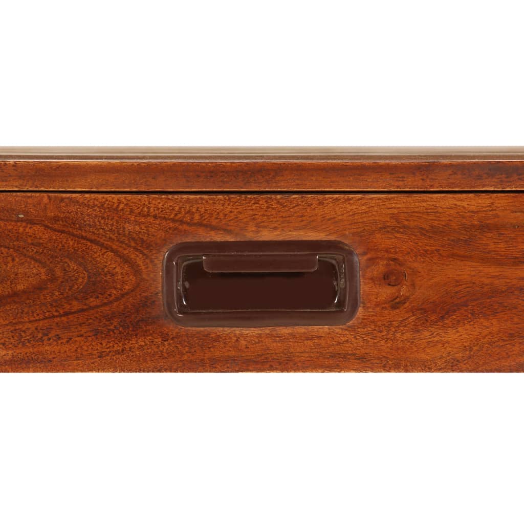 vidaXL Escritorio de madera maciza de acacia acabado miel 110x50x76 cm - Image 6