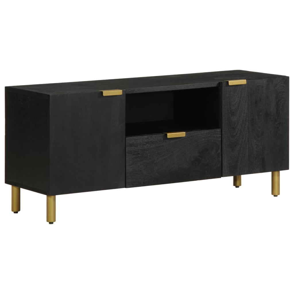 vidaXL Mueble de TV madera de ingeniería negro 105x33x46 cm