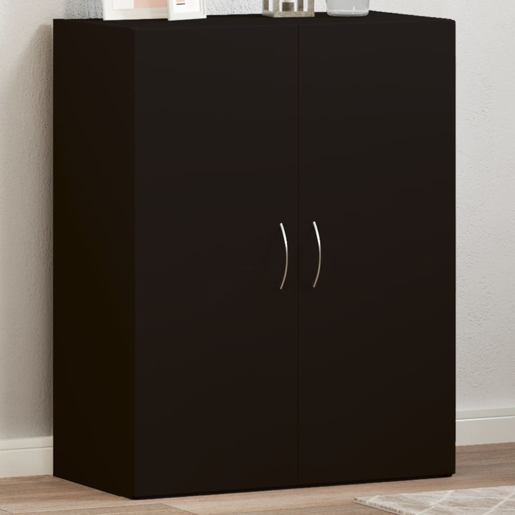 vidaXL Armario archivador madera de ingeniería negro 60x32x77,5 cm