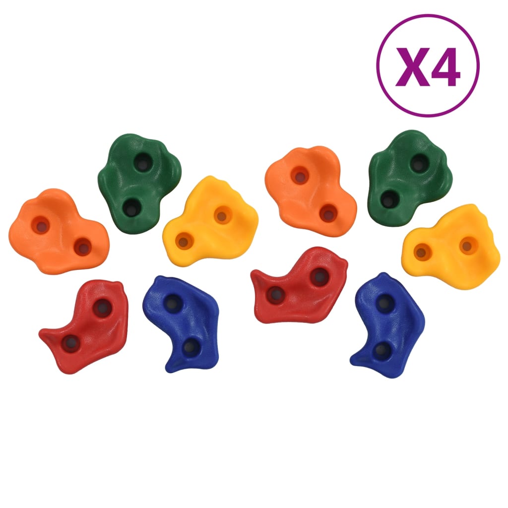 vidaXL Presas de escalada 40 piezas PE multicolor