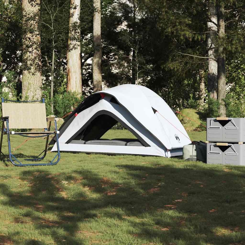 vidaXL Tienda de campaña 1 persona tela opaca impermeable blanco