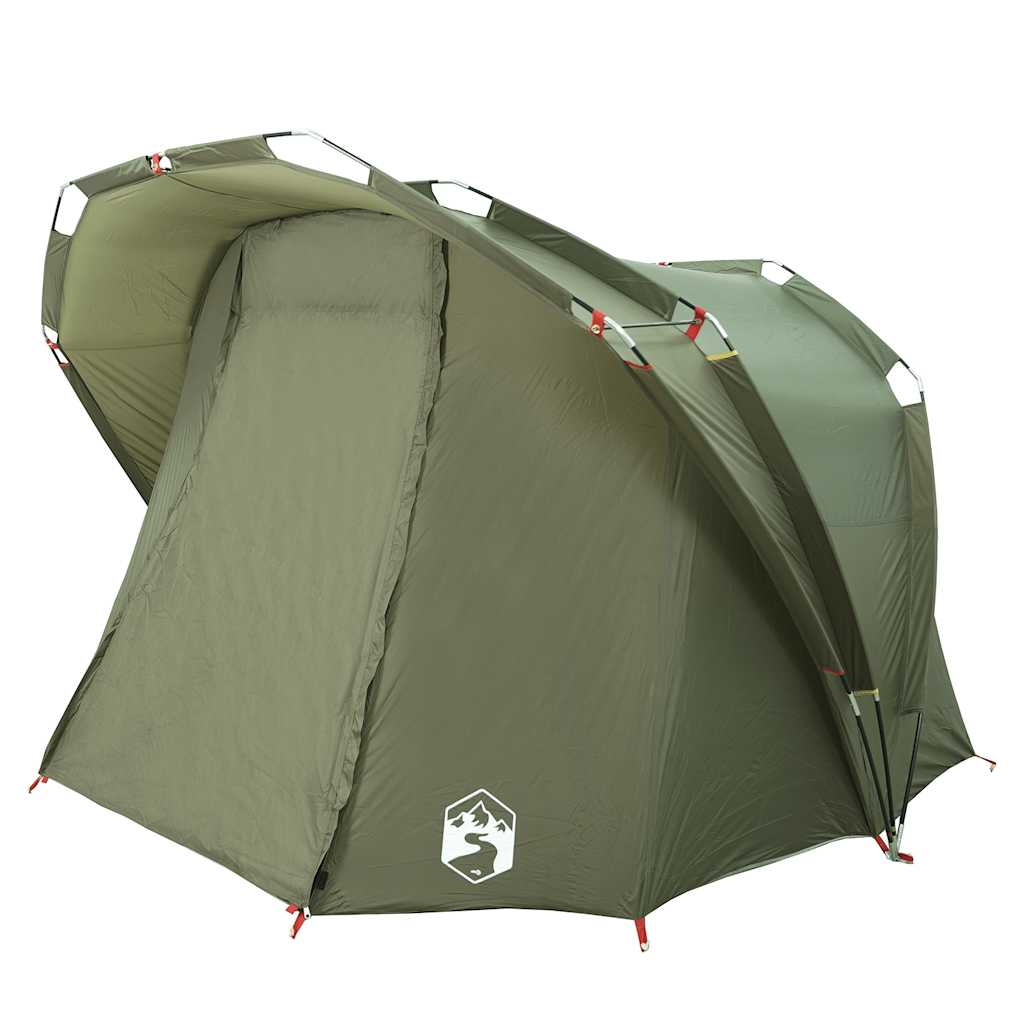 vidaXL Tienda de pesca 4 personas impermeable verde oliva - Image 5