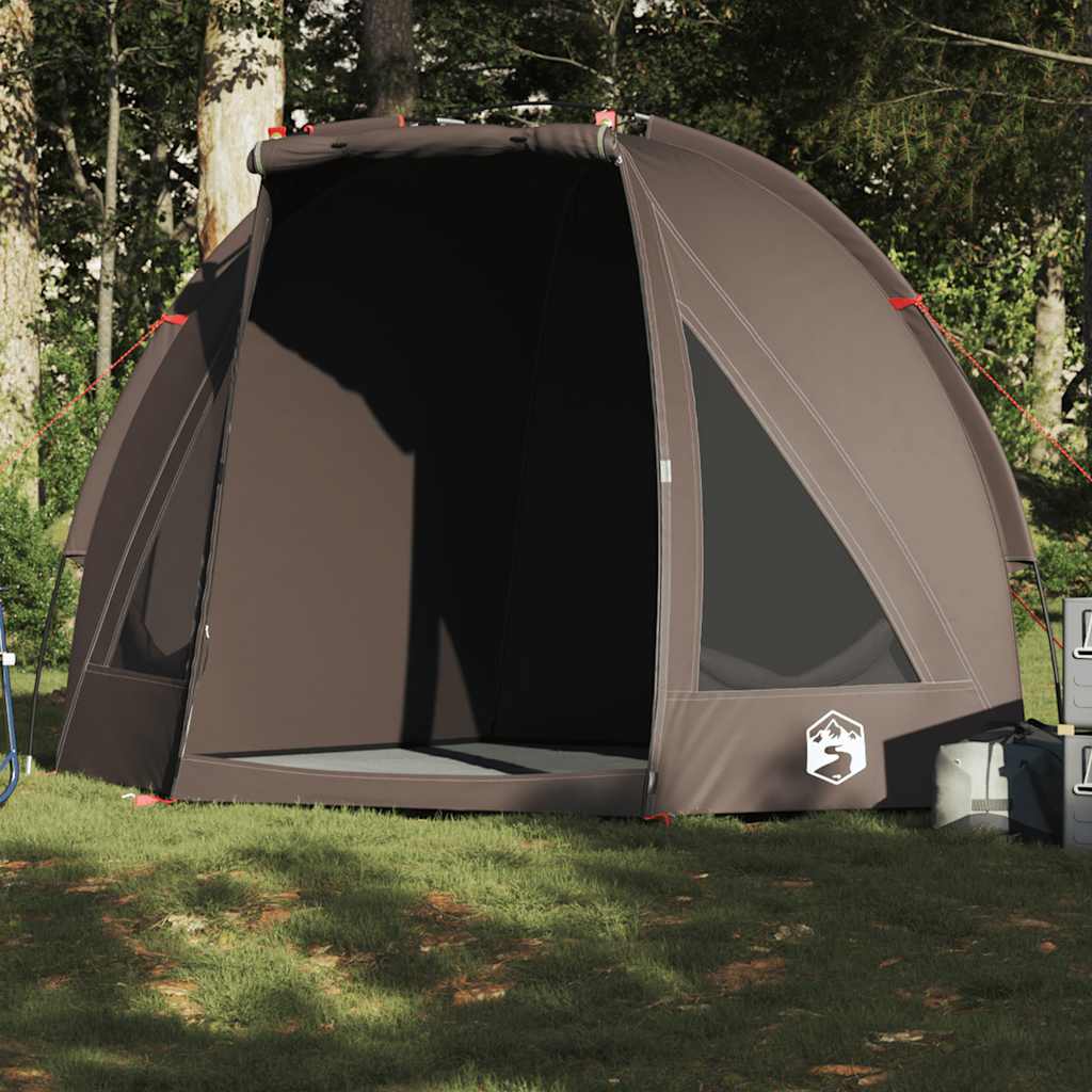 vidaXL Tienda de pesca para impermeable marrón