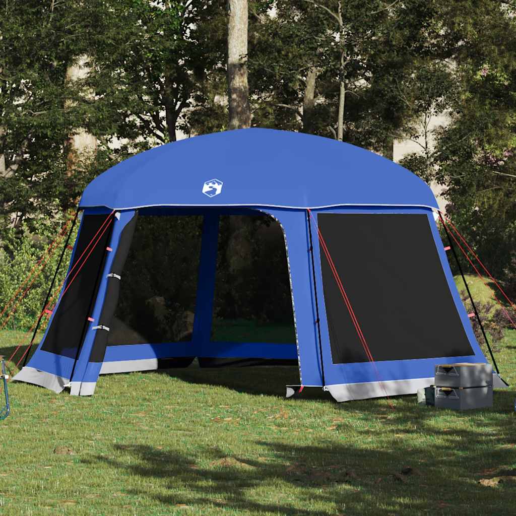 vidaXL Carpa para piscina con desmontables y paredes azul 512x458 cm