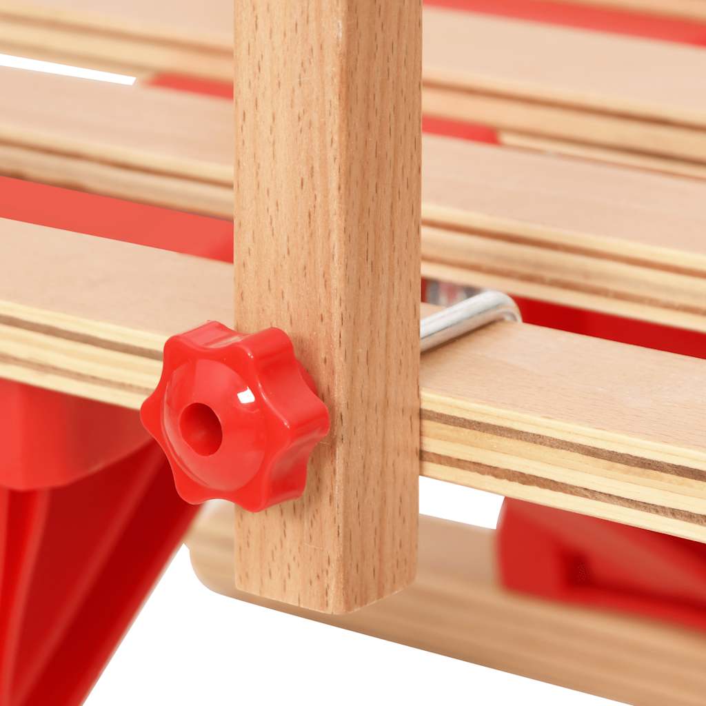 vidaXL Respaldo para trineo madera contrachapada rojo - Image 4