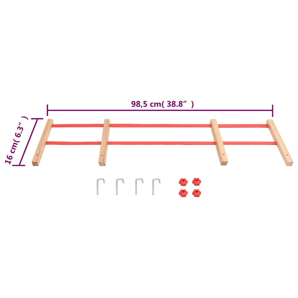 vidaXL Respaldo para trineo madera contrachapada rojo - Image 6