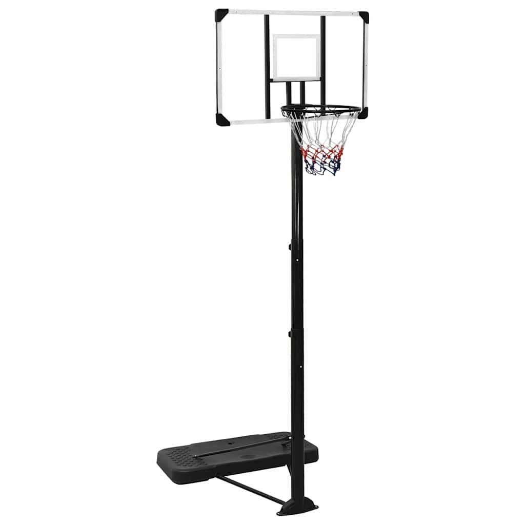 vidaXL Canasta de baloncesto policarbonato transparente 256-361 cm