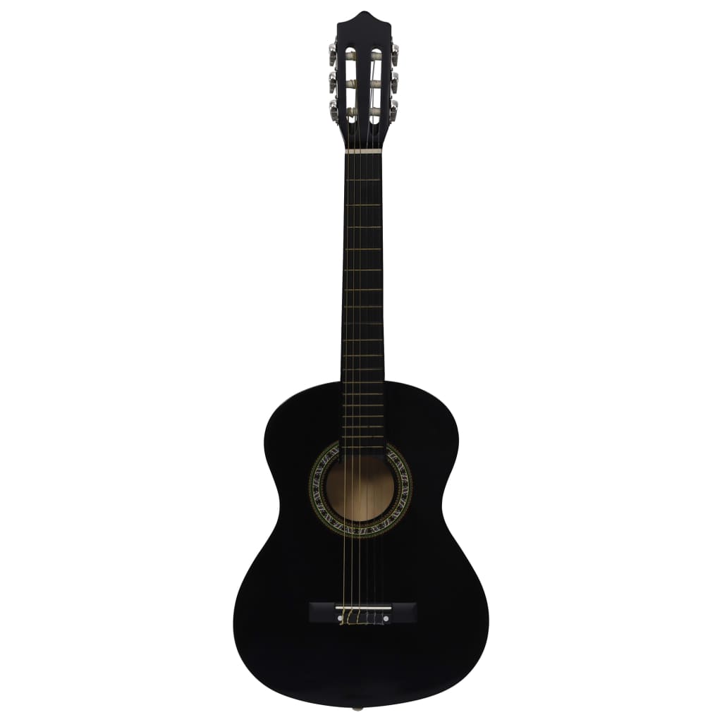 vidaXL Guitarra clásica principiante y niño con funda negro 1/2 34" - Image 3