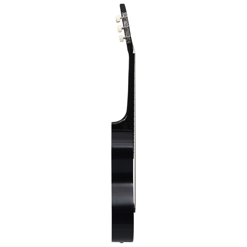 vidaXL Guitarra clásica principiante y niño con funda negro 1/2 34" - Image 4