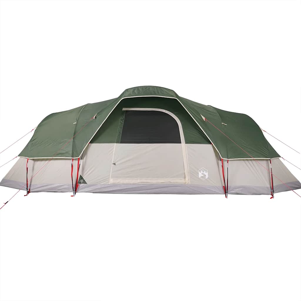 vidaXL Tienda de campaña familiar iglú 11 personas impermeable verde - Image 6