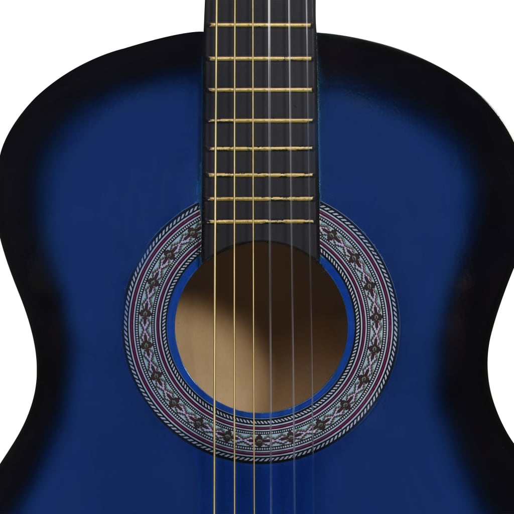 vidaXL Guitarra clásica para principiantes con funda azul 3/4 36" - Image 6