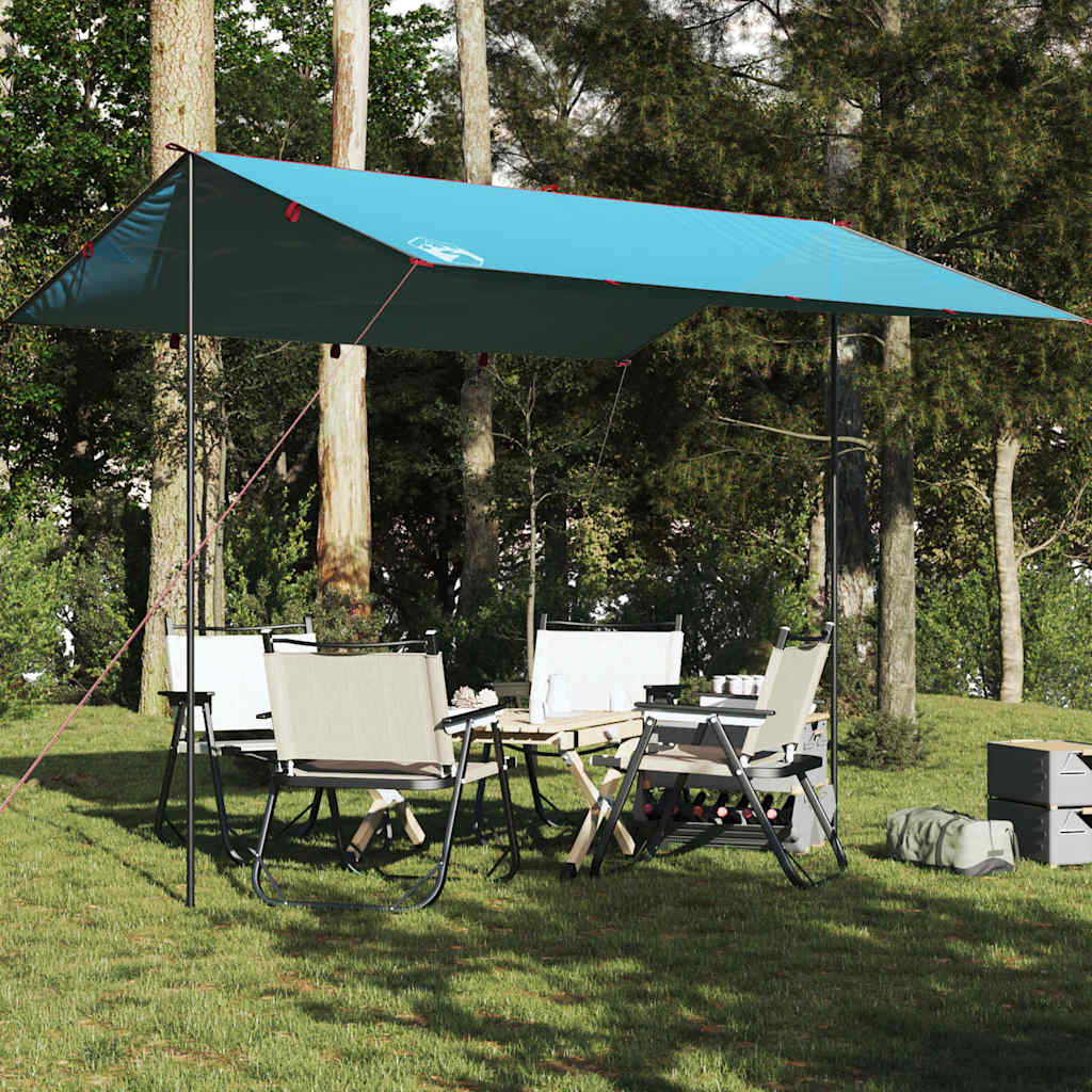 vidaXL Lona de camping impermeable azul 360x294 cm