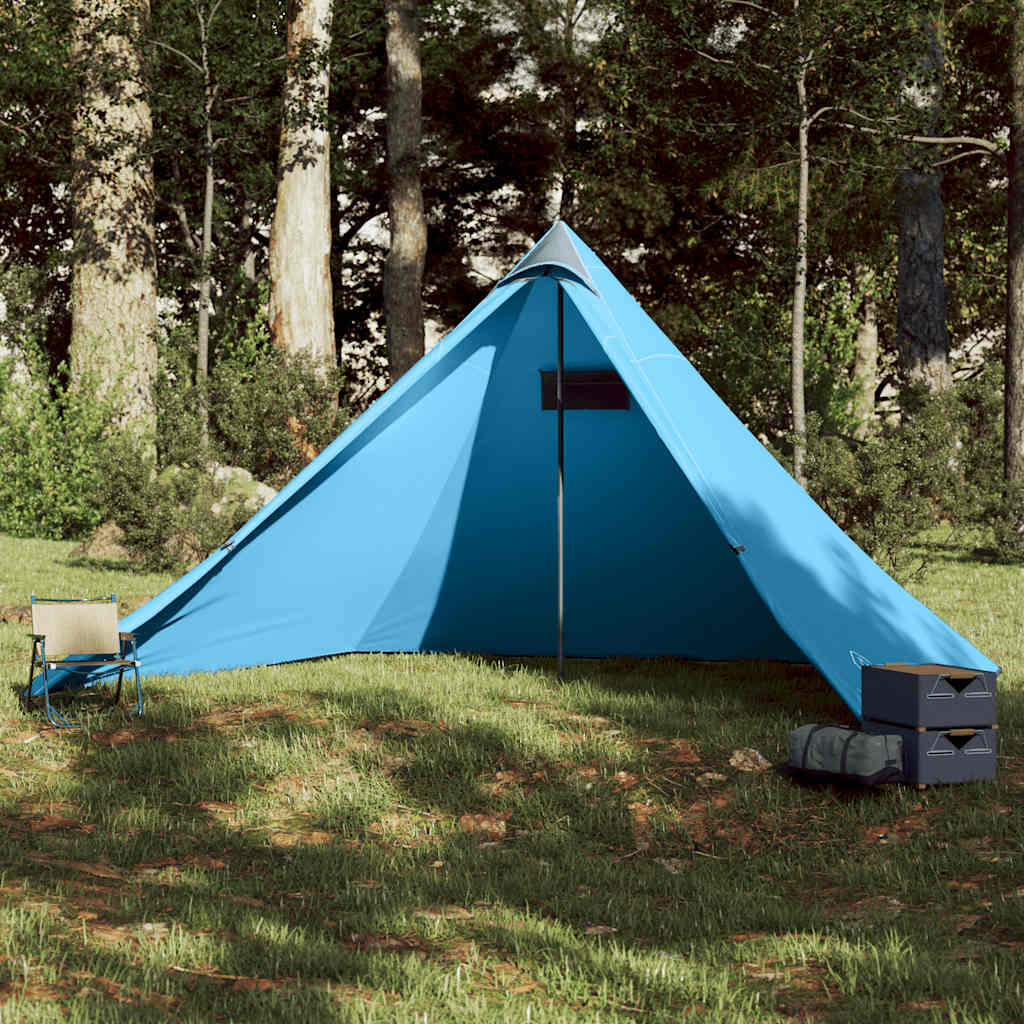 vidaXL Tienda de campaña familiar tipi 7 personas impermeable azul