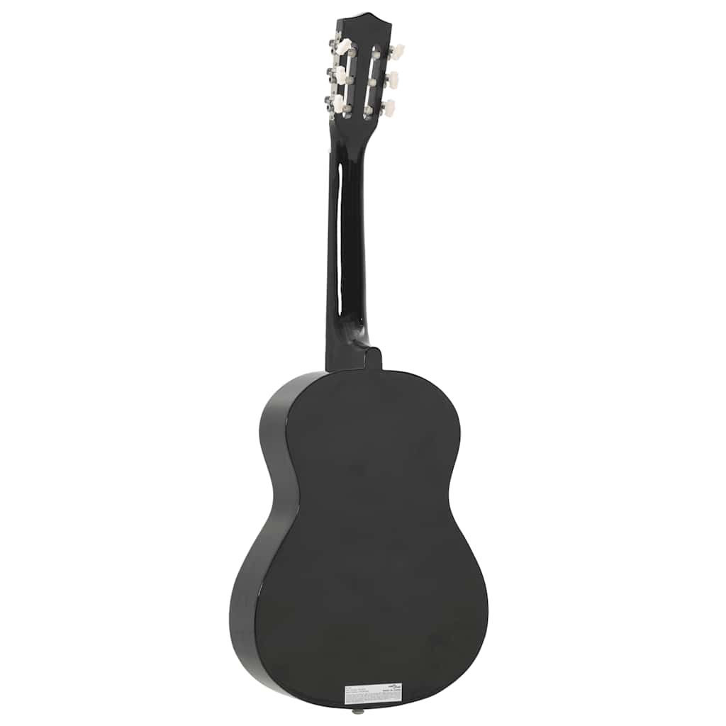 vidaXL Set de guitarra clásica para principiantes 8 pzas negro 1/2 34" - Image 6