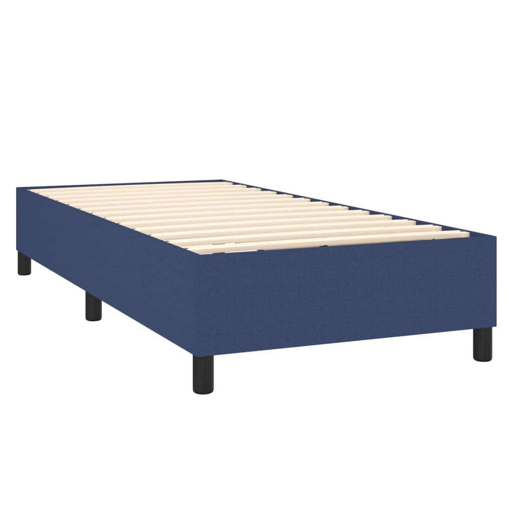 vidaXL Boxspringbett mit Matratze & LED Blau 80x200 cm Stoff - Image 5