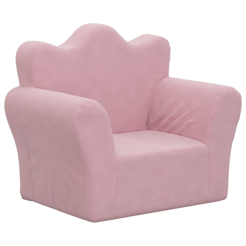 vidaXL Kindersofa Rosa Weich Plüsch - Image 2