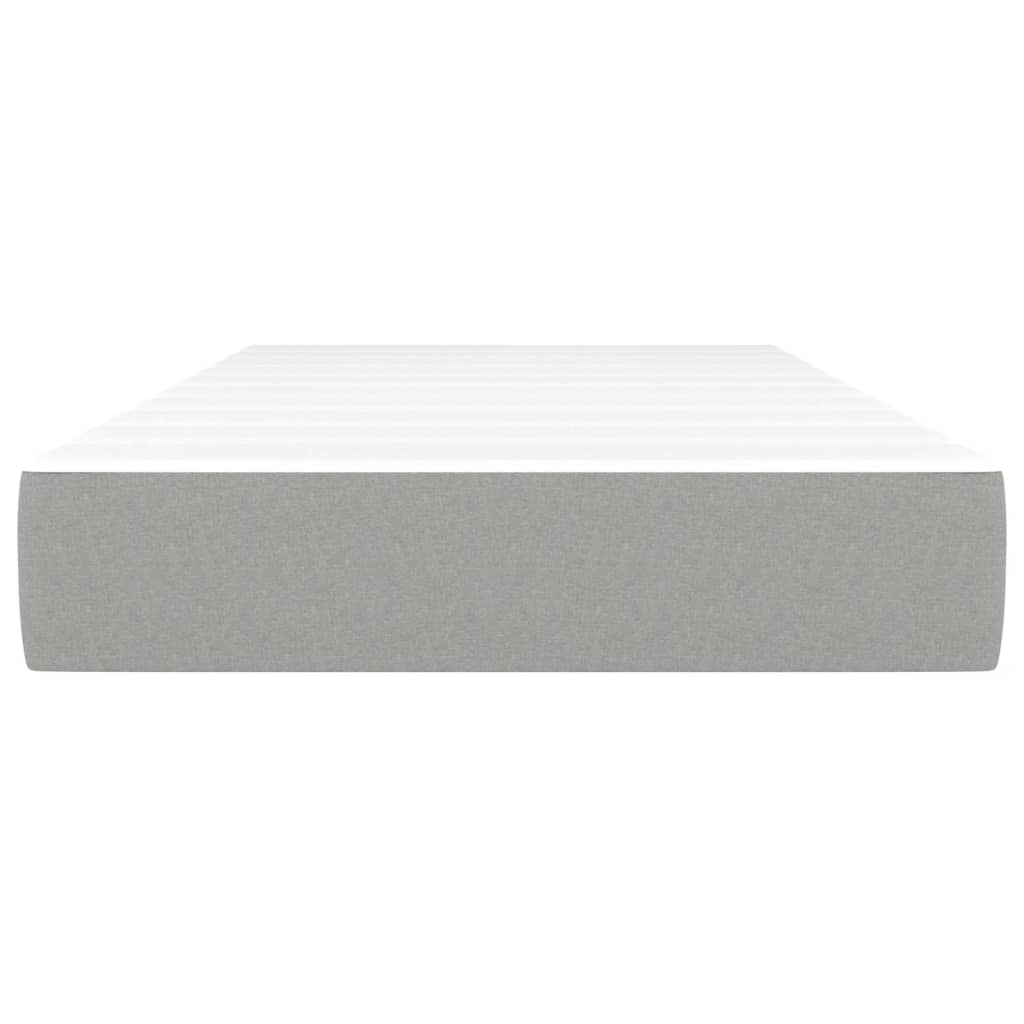 vidaXL Colchón de muelles ensacados tela gris claro 80x200x20 cm - Image 3