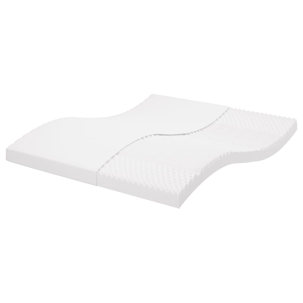 vidaXL Colchón de espuma de 7 zonas dureza 20 ILD blanco 160x200 cm