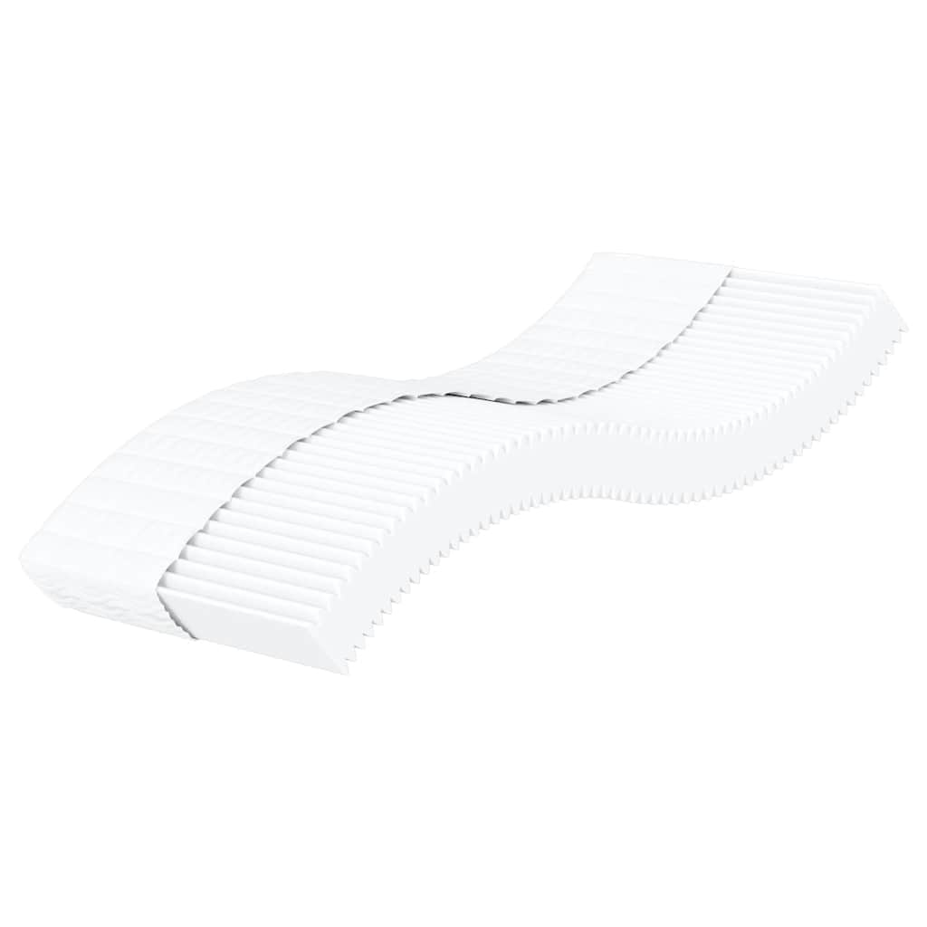 vidaXL Colchón de espuma dureza H2 H3 blanco 90x210 cm