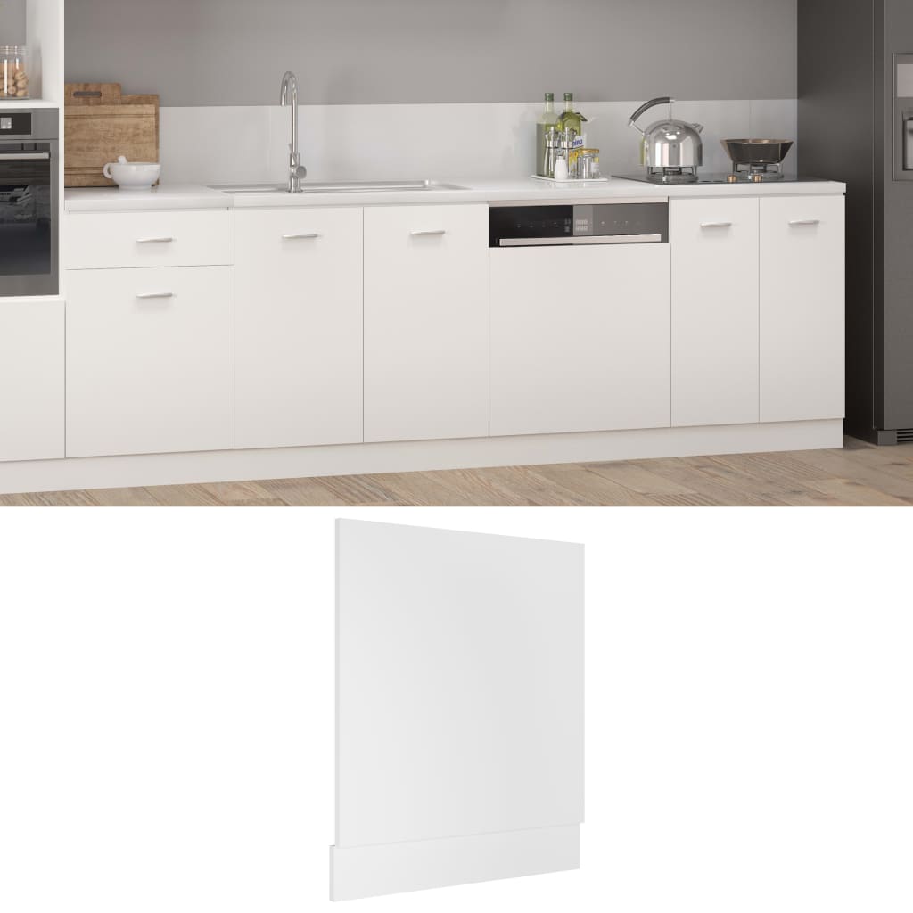 vidaXL Panel para lavavajillas "Lyon" blanco 59,5x3x67 cm de madera de ingeniería