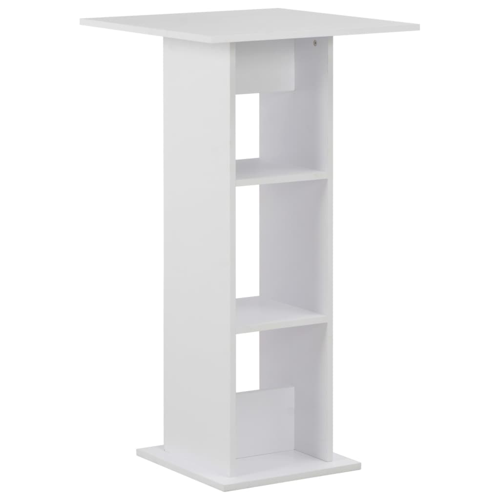 vidaXL Mesa de bar blanca 60x60x110 cm