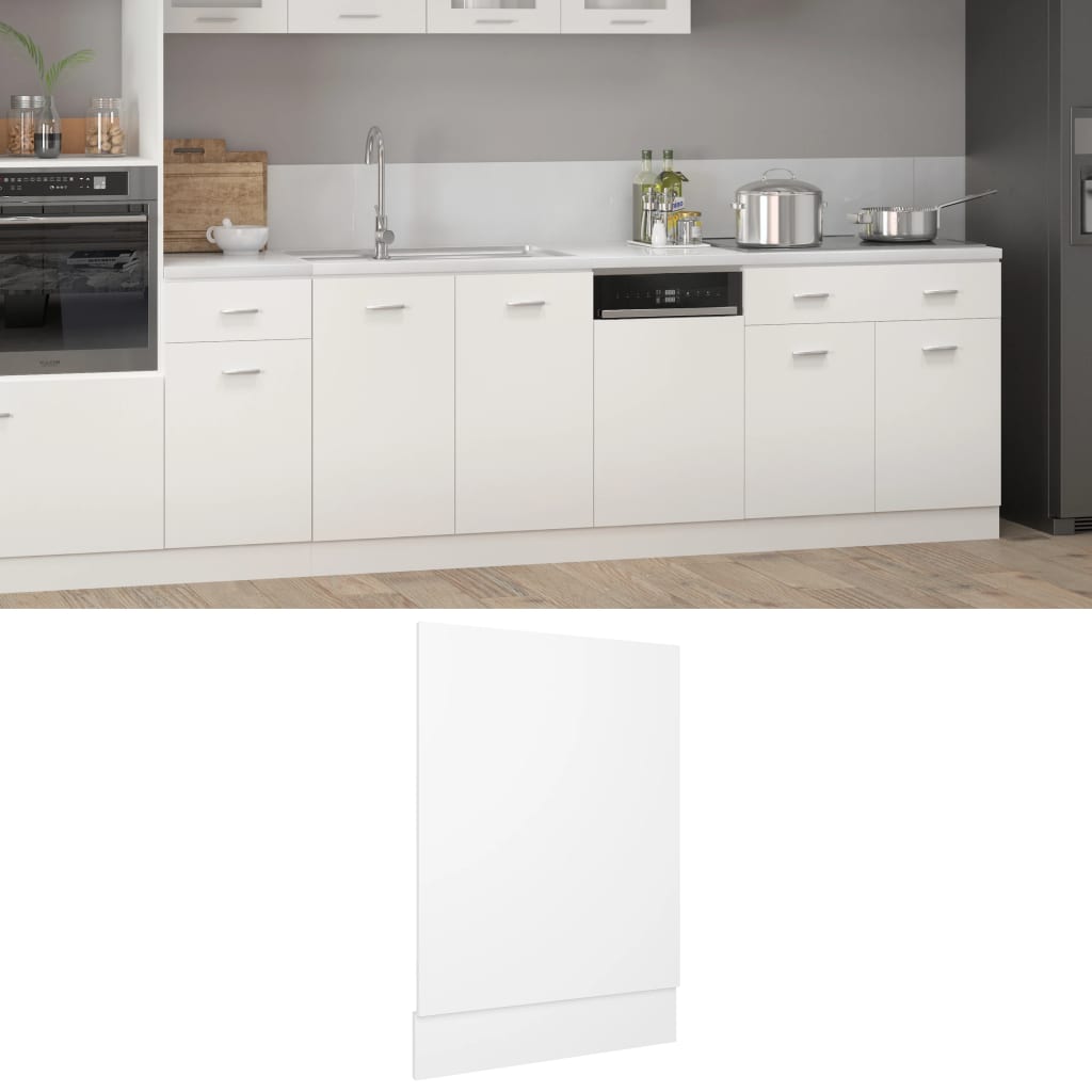 vidaXL Panel para lavavajillas "Lyon" blanco 45x3x67 cm de madera de ingeniería