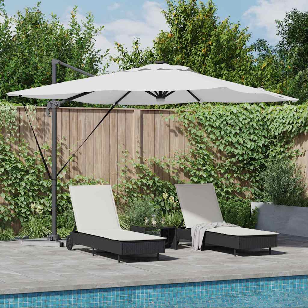 vidaXL Roma Parasol Beige 286 x 285 x 270 cm Aluminium und Polyester