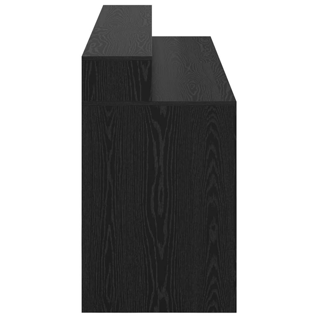 vidaXL Schreibtisch Schwarze Eiche 200 x 55 x 91 cm Holzwerkstoff - Image 6