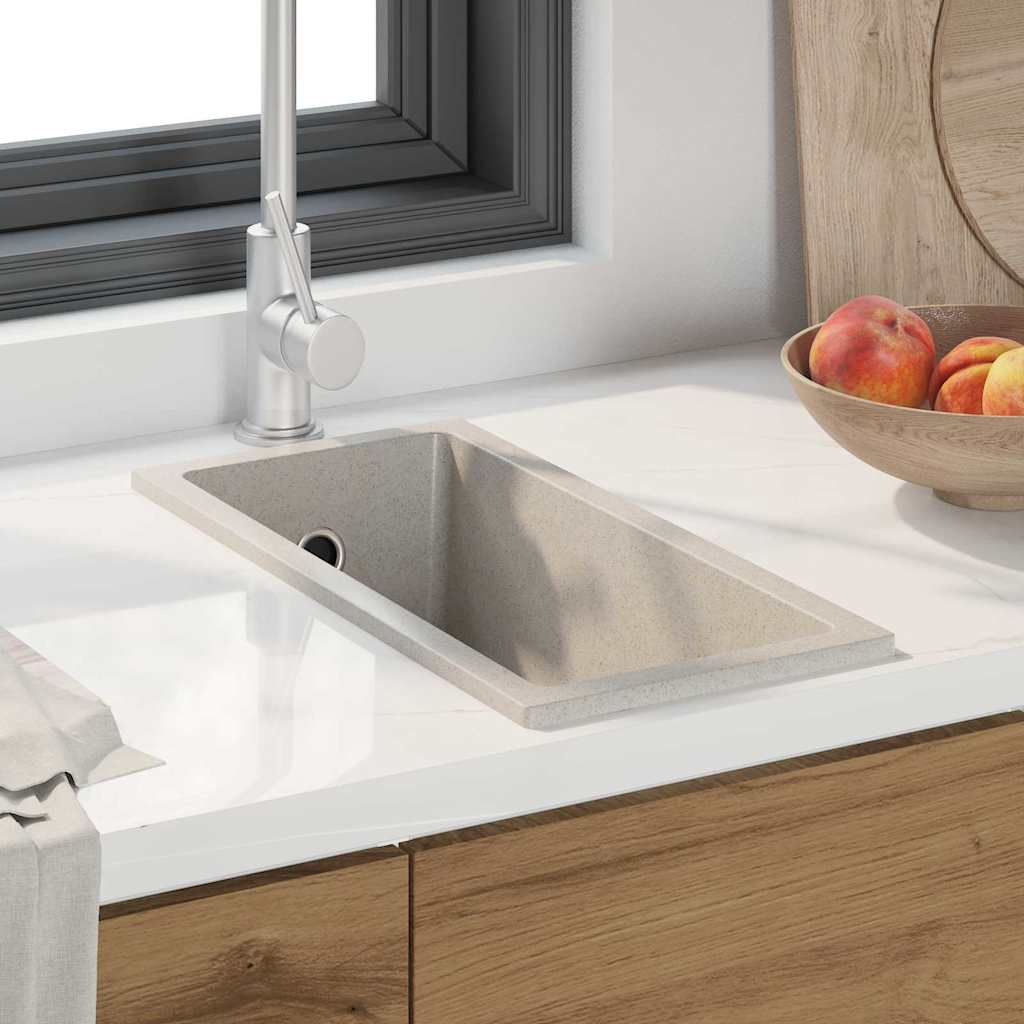 vidaXL Küchen-Spüle Beige 21 x 44 x 14 cm Granit