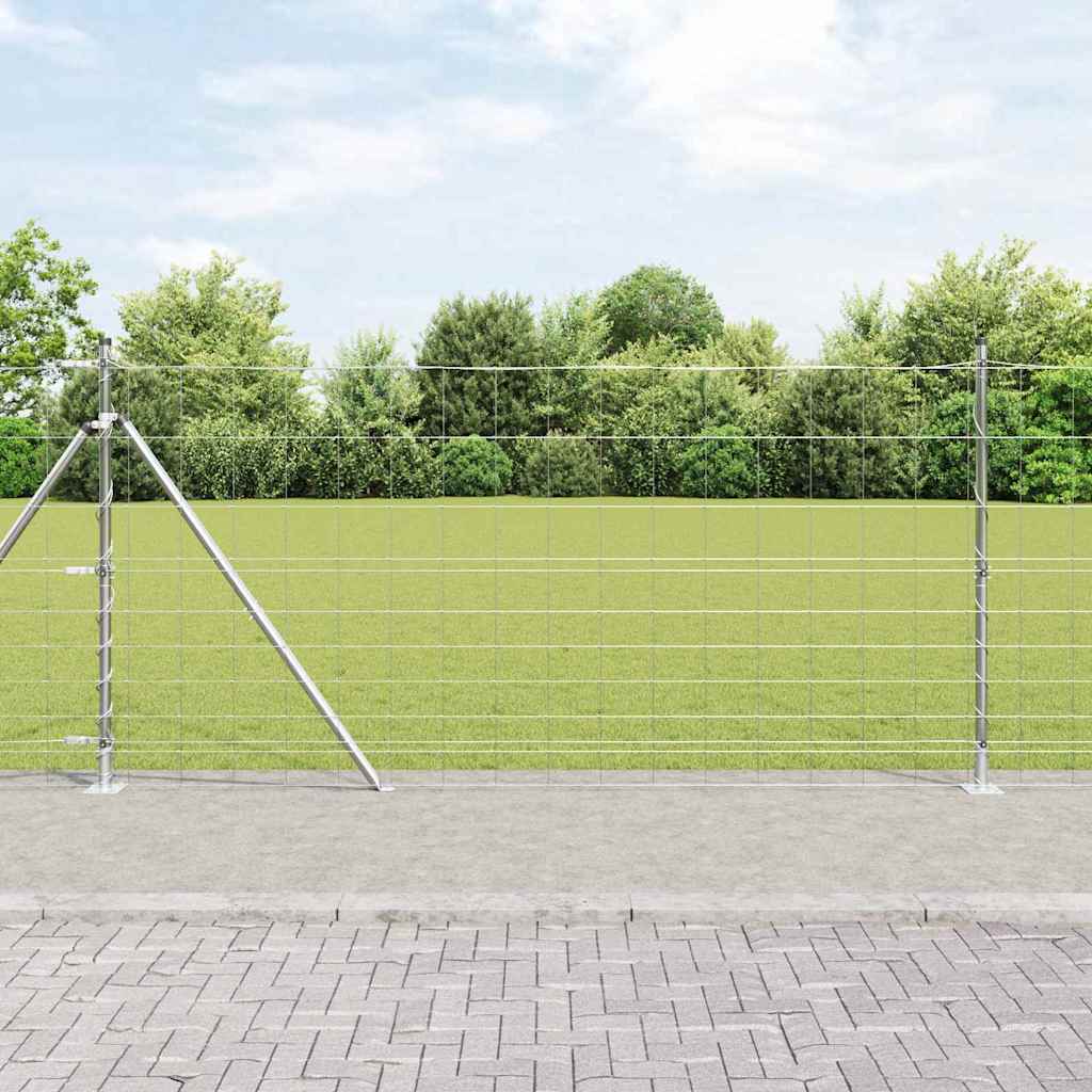 vidaXL Wildzaun Silber 50 x 1,2 m Verzinkter Stahl