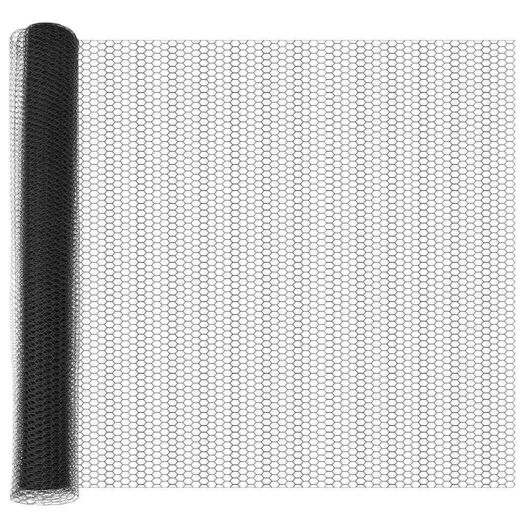 vidaXL Zaun mit Pfosten Grau 1,2 x 10 m PVC-beschichteter Stahl - Image 5