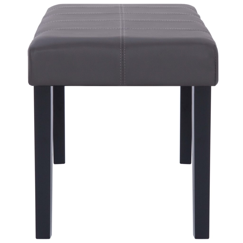281309 vidaXL Bench 106 cm Grey Faux Leather - Image 4