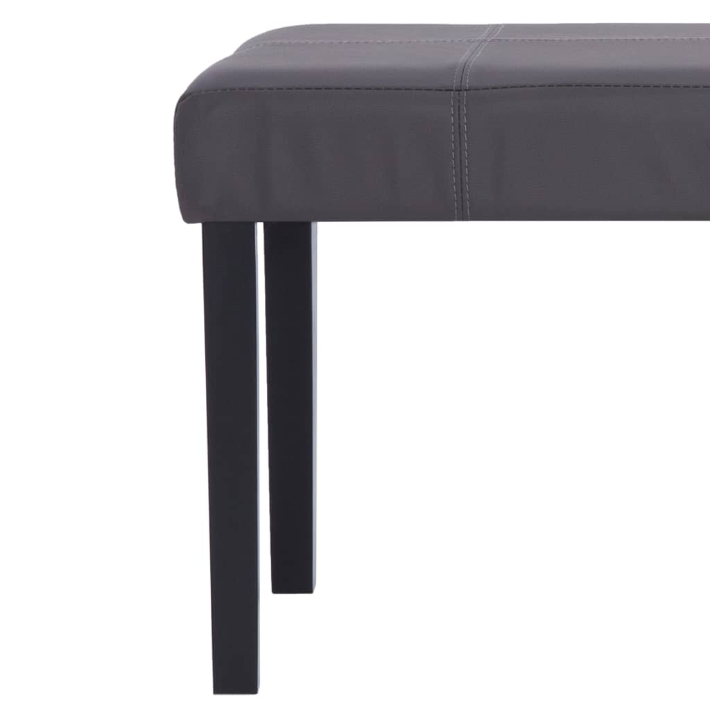 281309 vidaXL Bench 106 cm Grey Faux Leather - Image 5