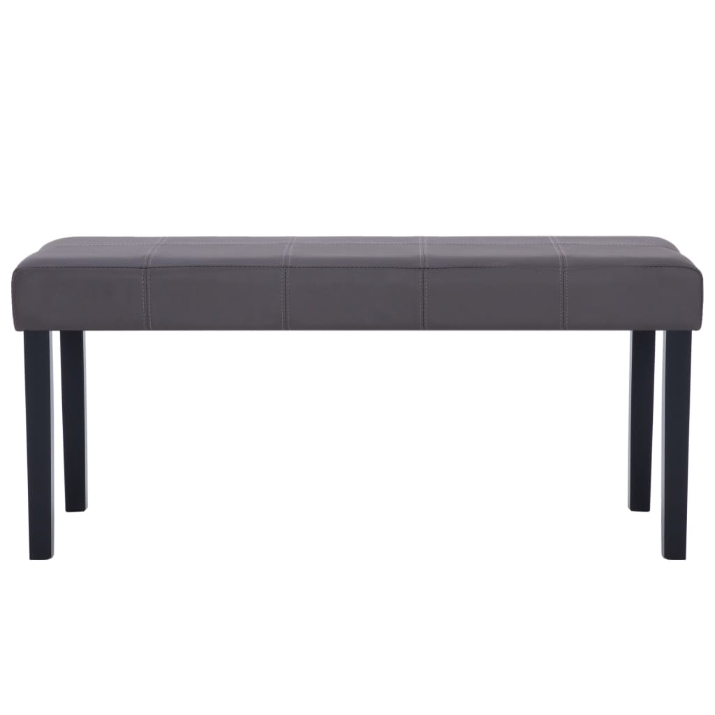 281309 vidaXL Bench 106 cm Grey Faux Leather - Image 3